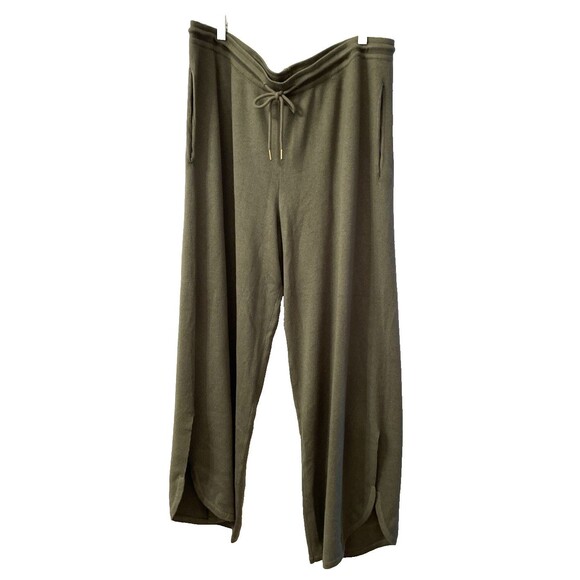 Zuda Womens EccoVero Cozy Knit Sweater Pants XL Wide Leg Pull-on - Picture 2 of 12